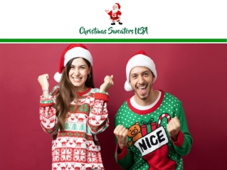 couples ugly christmas sweaters