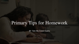 Primary Tips for Homework