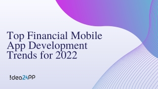 Top Financial Mobile App Development Trends for 2022