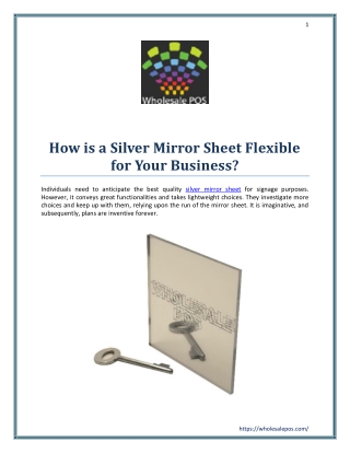 How is a Silver Mirror Sheet Flexible for Your Business?