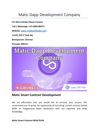 Matic Dapp development company