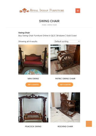 Buy Swing Chair Furniture Online in QLD | Brisbane | Gold Coast