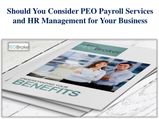 Should You Consider PEO Payroll Services and HR Management for Your Business