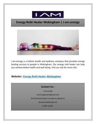 Energy Reiki Healer Wokingham | I-am.energy