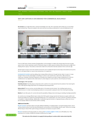 How to Buy Commercial Air Curtains in Noida