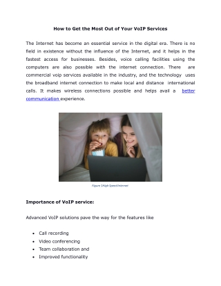 How to Get the Most Out of Your VoIP Services