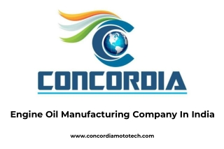 Engine Oil Manufacturing Company In India - CONCORDIA MOTO-TECH GLOBAL PRIVATE L