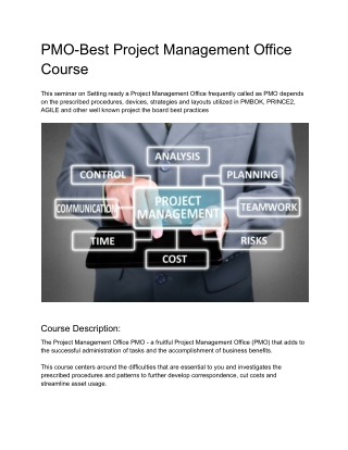 PMO-Best Project Management Office Course