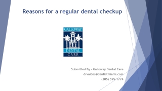 Reasons for a regular dental checkup