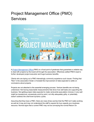 Project Management Office (PMO) Services