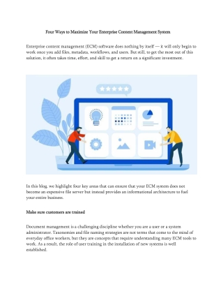 Four Ways to Maximize Your Enterprise Content Management System (Ecm)