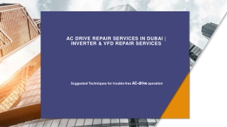 AC Drive Repair Services in Dubai