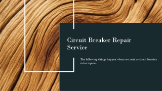 Circuit Breaker Repair Service