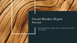 Circuit Breaker Repair Service