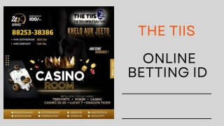 The TIIS |Don't Waste Time! 9 Facts Until You Reach Your Online Betting Id