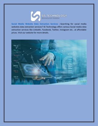 Social Media Website Data Extraction Services  SS Technology