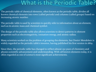 What is the Periodic Table