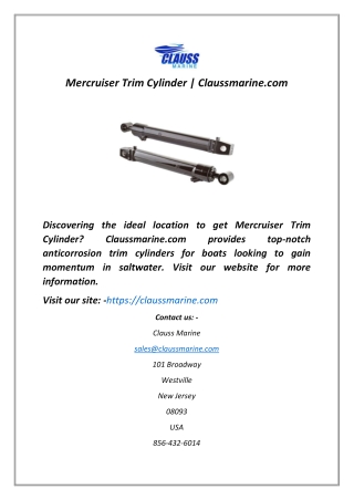 Mercruiser Trim Cylinder