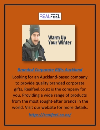 Branded Corporate Gifts Auckland | Realfeel.co.nz