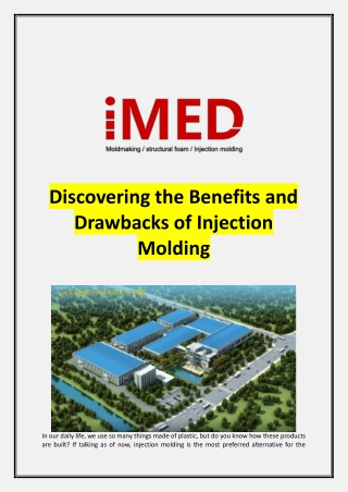 Discovering the Benefits and Drawbacks of Injection Molding