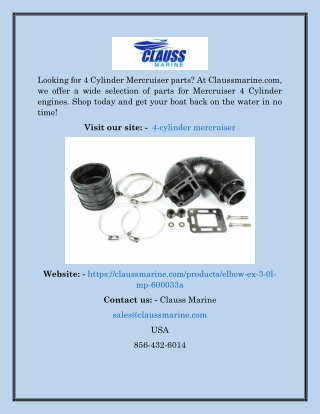 4 Cylinder Mercruiser  Claussmarine.com