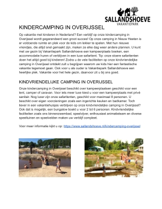 Kindercamping in Overijssel