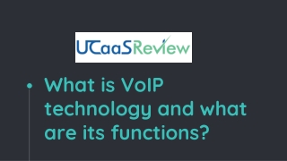 What is VoIP technology