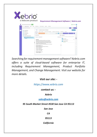 Requirement Management Software