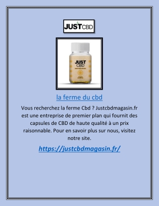 la ferme du cbd | Justcbdmagasin.fr