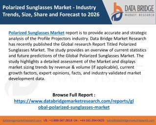 Polarized Sunglasses Market Size, share to Witness High Growth in Near Future 2026