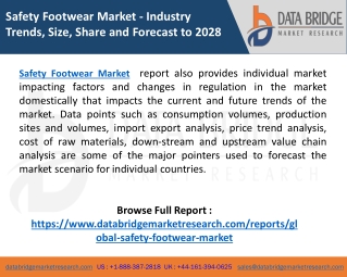 Safety Footwear Market grow at a rate of 6.07% for the forecast period of 2021 to 2028