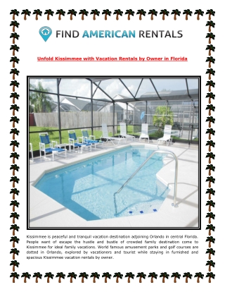 Unfold Kissimmee with Vacation Rentals by Owner in Florida