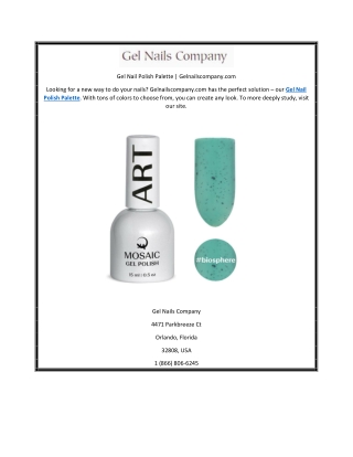 Gel Nail Polish Palette | Gelnailscompany.com