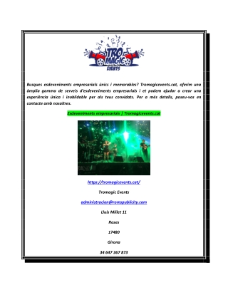 Discoteca móvil para fiestas Magic Events  Tromagicevents.cat