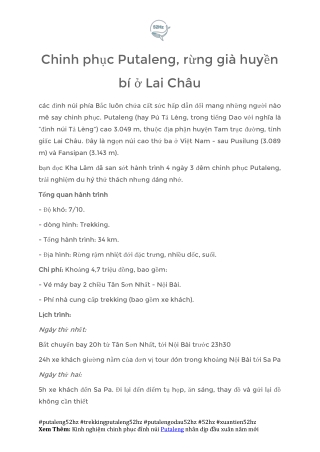 Hanh Trinh Chinh Phuc Dinh Nui Putaleng Xuantien52hz