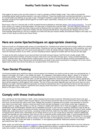 Healthy Teeth Guide for Young Adults