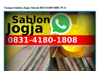 Tempat Sablon Jogja Murah
