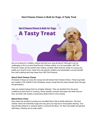 Hard Cheese Chews in Bulk for Dogs: A Tasty Treat