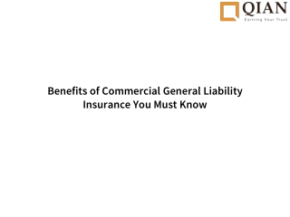 Benefits of Commercial General Liability Insurance You Must Know