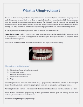 What is Gingivectomy?