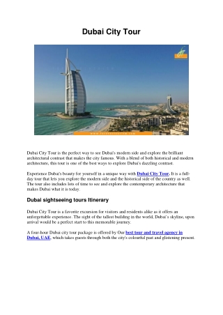 Dubai City Tour