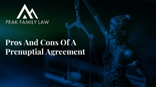 Slide - Pros And Cons Of A Prenuptial Agreement