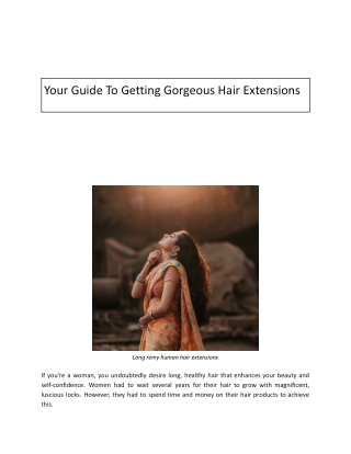 Your Guide To Getting Gorgeous Hair Extensions
