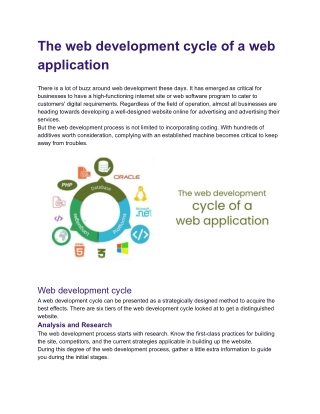 The web development cycle of a web application .docx