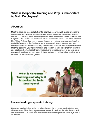 What is Corporate Training and Why is it Important to Train Employees!
