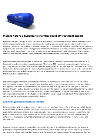 The Top Reasons People Succeed in the at home hyperbaric chamber Industry