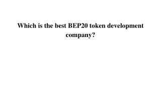 Which is the best BEP20 token development company_