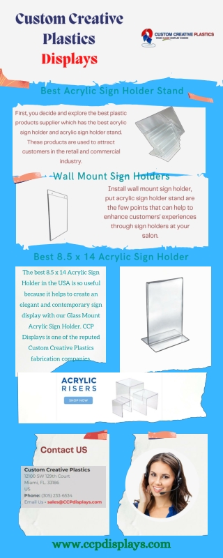 Best Acrylic Sign Holder Stand At CCP Displays
