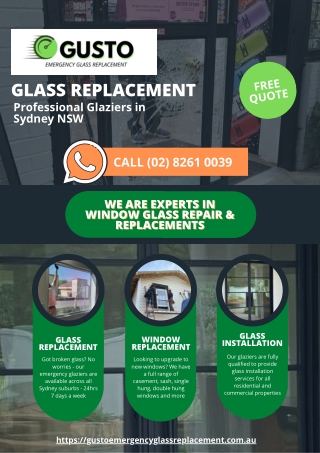 Gusto Emergency Glass Replacement - Glass Replacement Sydney NSW
