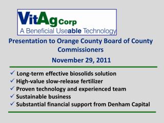 Presentation to Orange County Board of County Commissioners November 29, 2011